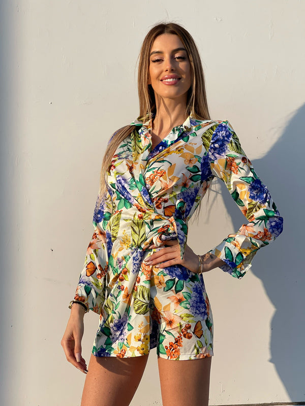 Wickelkleid mit Blumen