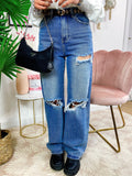 Jeans con strappi wide leg - R.a. Boutique 