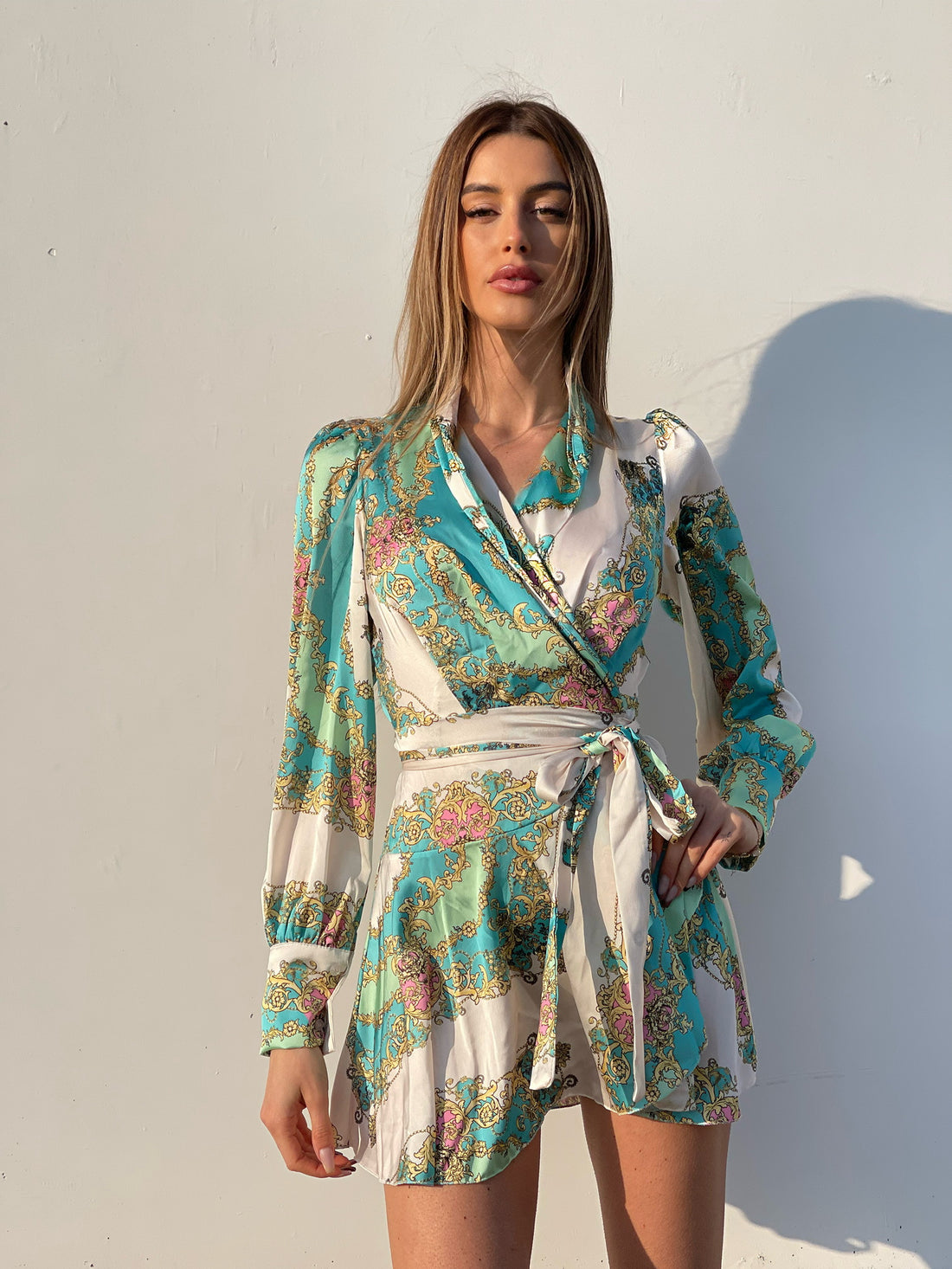 Abito etnico Verdeacqua e cipria - R.a. Boutique 