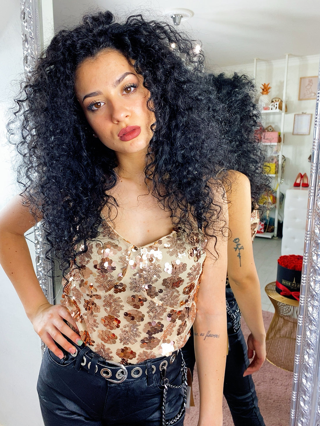 Canotta con Paillettes - R.a. Boutique 