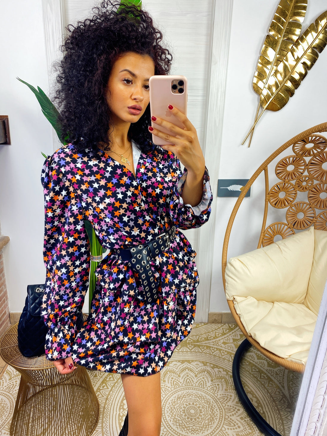 Abito a balze con stelle colorate - R.a. Boutique 