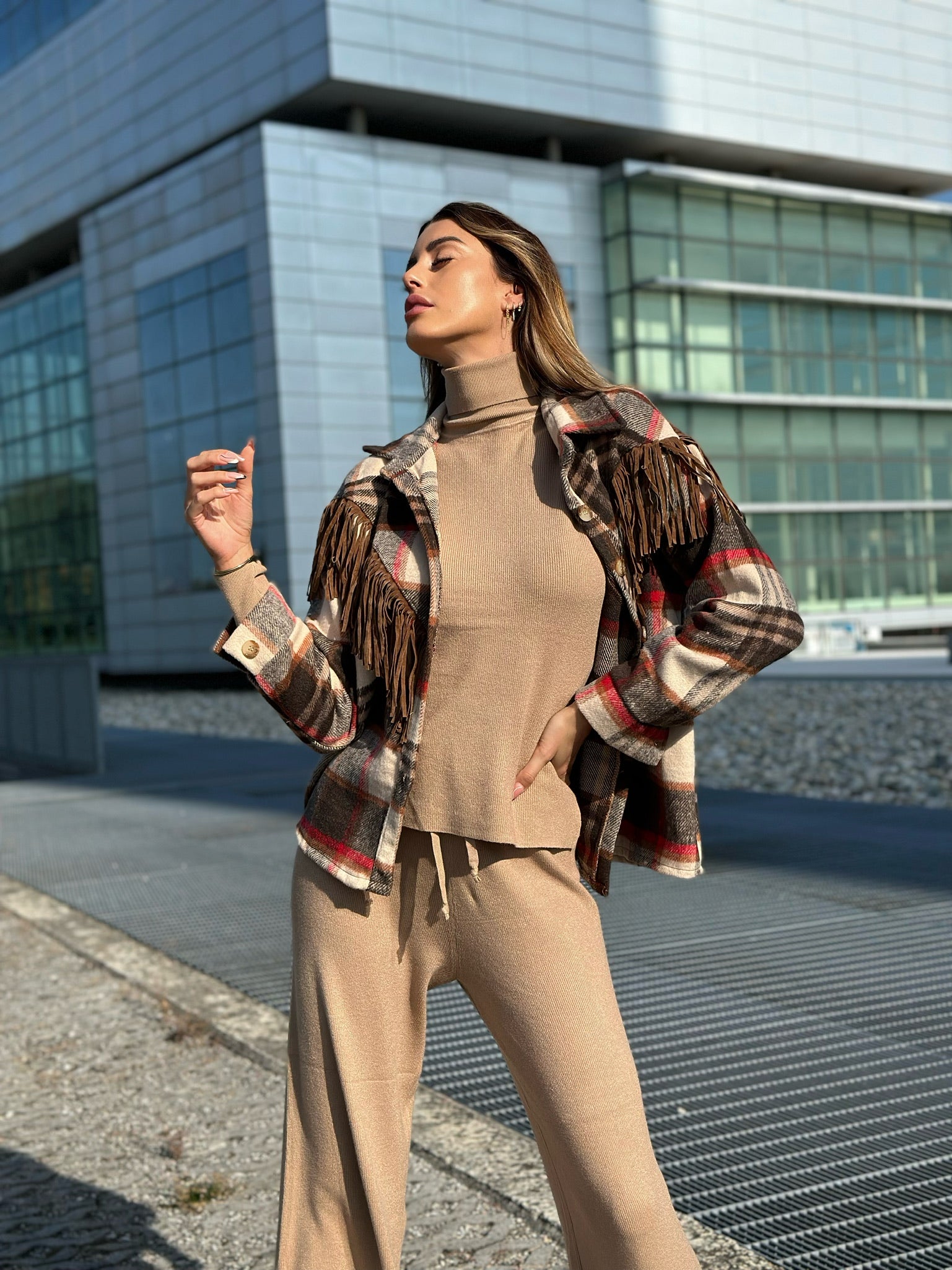 Completo Maglia e pantalone quality Camel - R.a. Boutique 