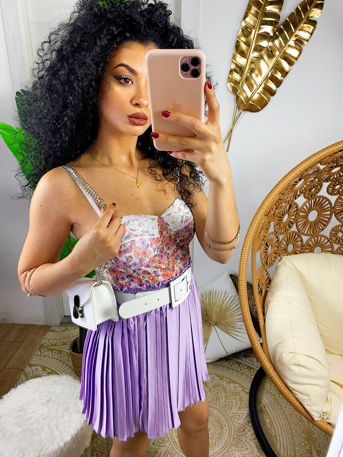 Body in velo con fiori rosa - R.a. Boutique 