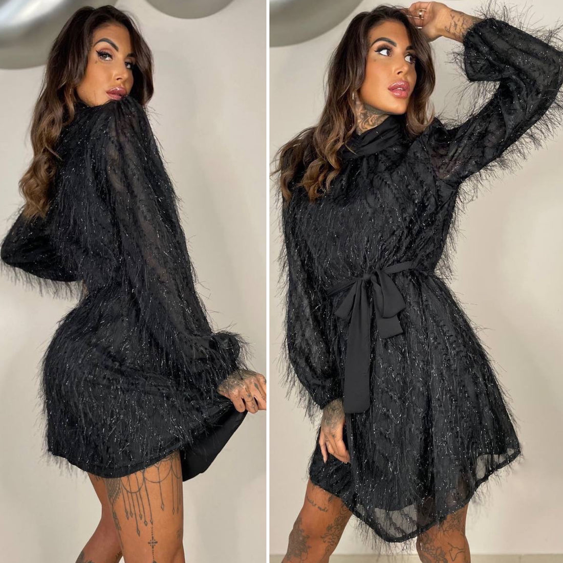 Abito morbido nero soft - R.a. Boutique 