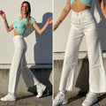 Jeans wide leg easy bianco - R.a. Boutique 