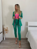 Completo giacca e pantalone verde smeraldo - R.a. Boutique 