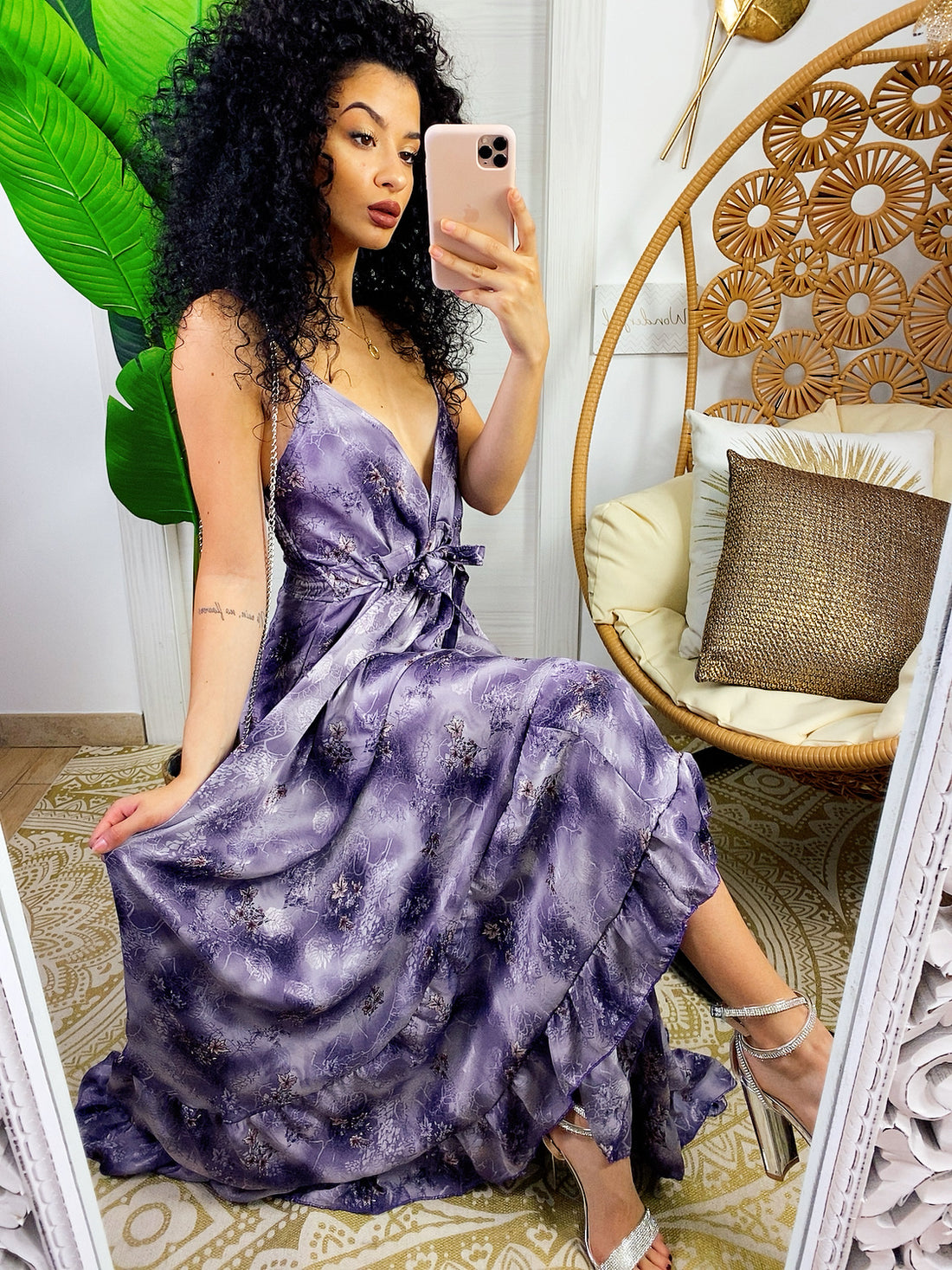 Abito lungo sui toni del viola - R.a. Boutique 