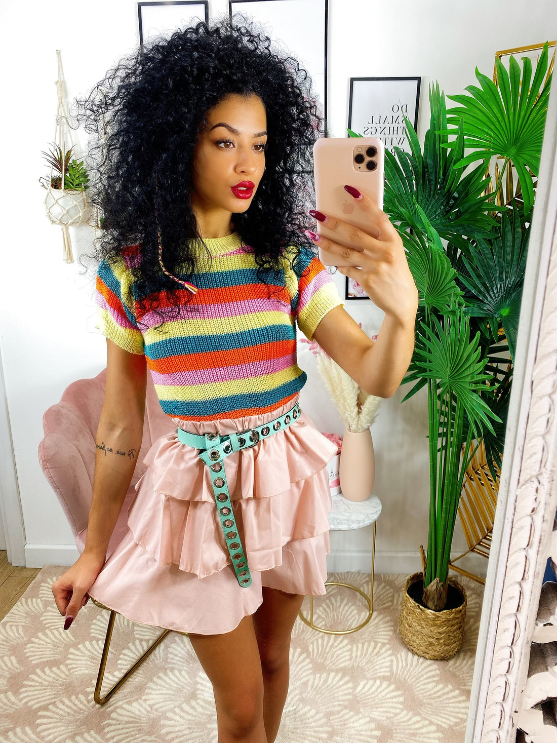 Gonna in cotone a balze - R.a. Boutique 