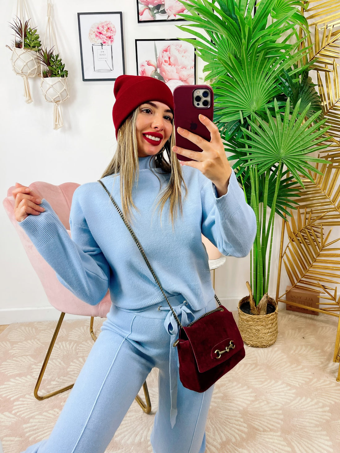 Completo maglia e pantalone largo carta da zucchero - R.a. Boutique 