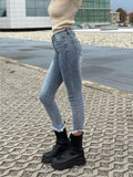 Jeans aderente sfrangiato sotto - R.a. Boutique 