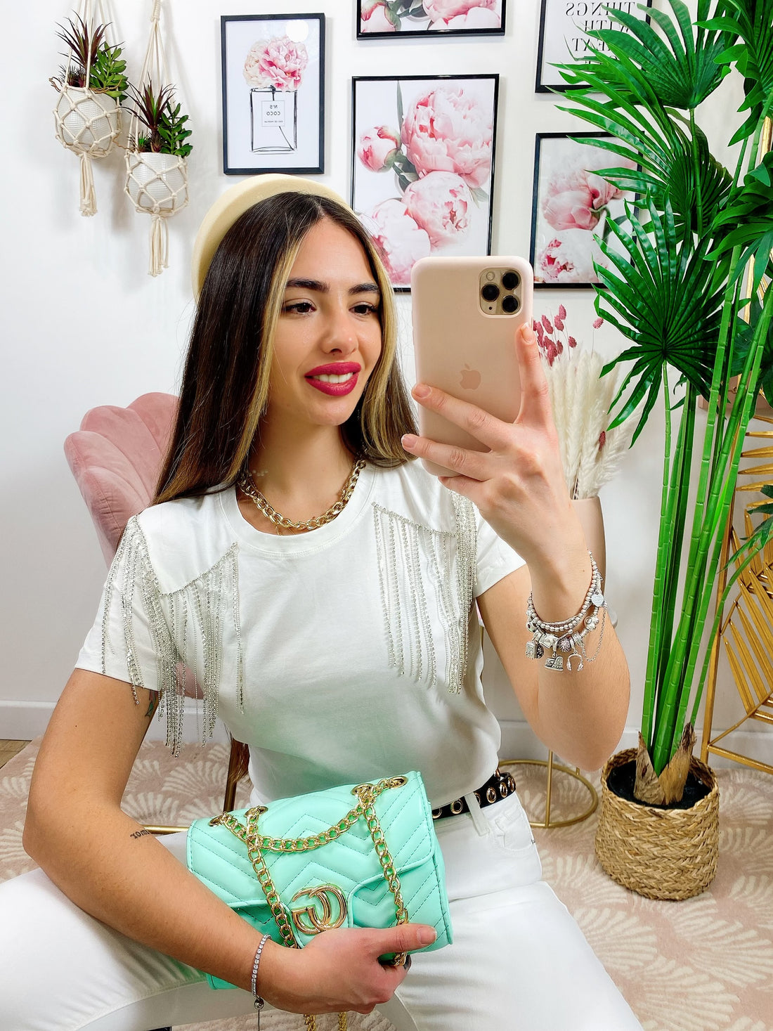 T-shirt con strass - R.a. Boutique 