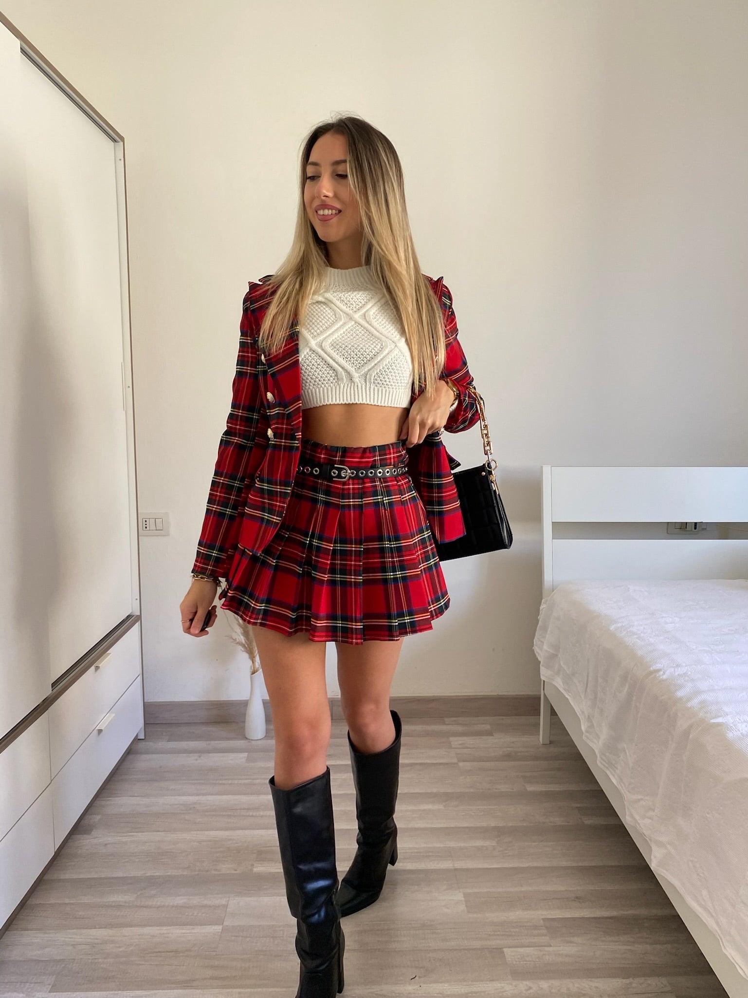 Skirt Gonna A Balze Scozzese Tulle Gonna In Pelle Ovs Gonna Jeans