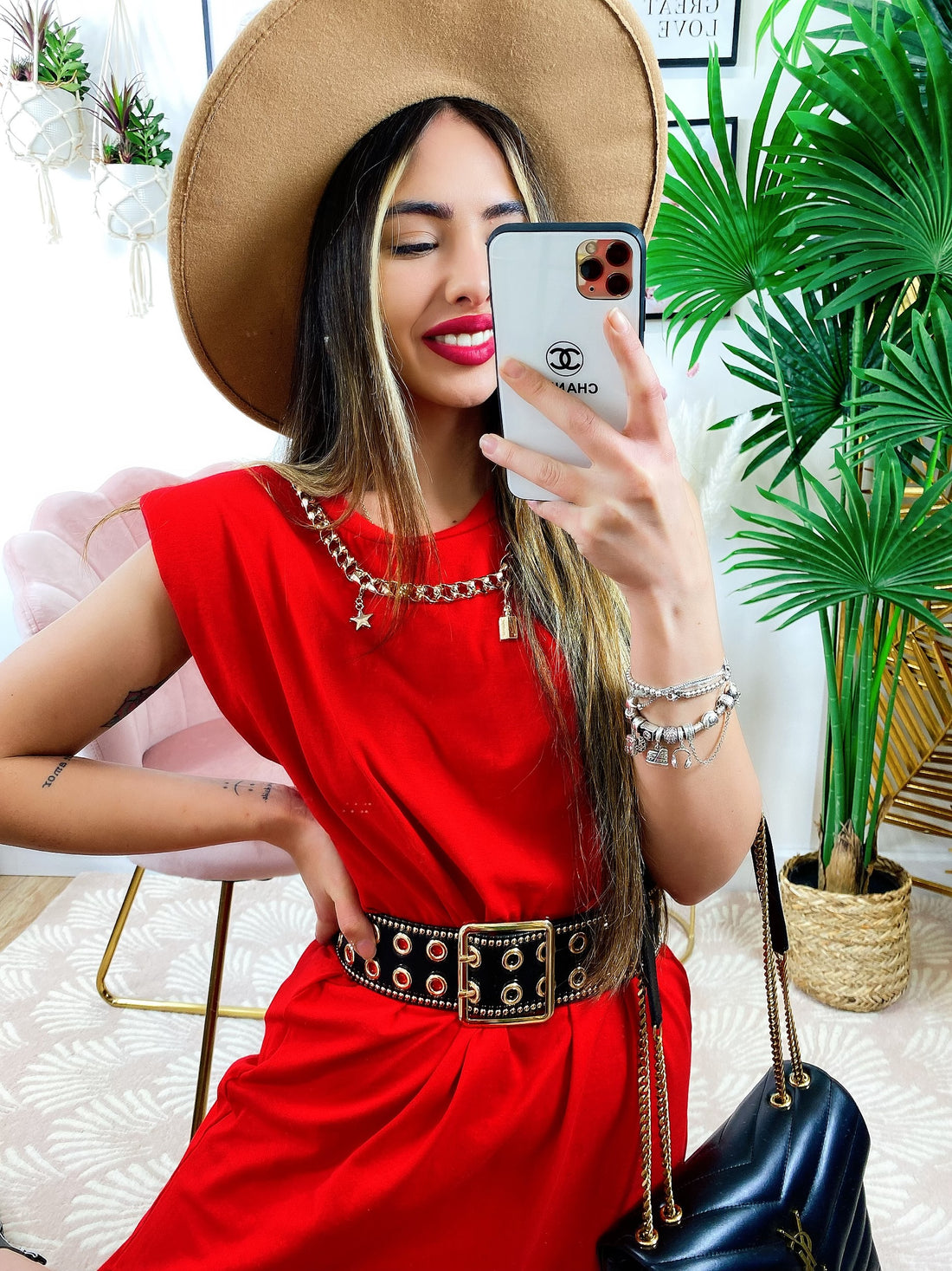 Abito con spalline e catena - R.a. Boutique 