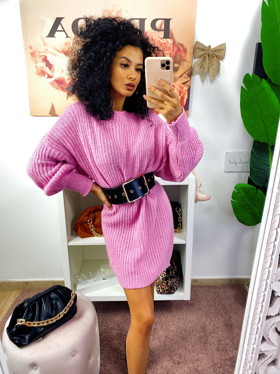 Abito in maglia Rosa Barbie - R.a. Boutique 