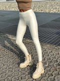 Leggins eco pelle bianco - R.a. Boutique 