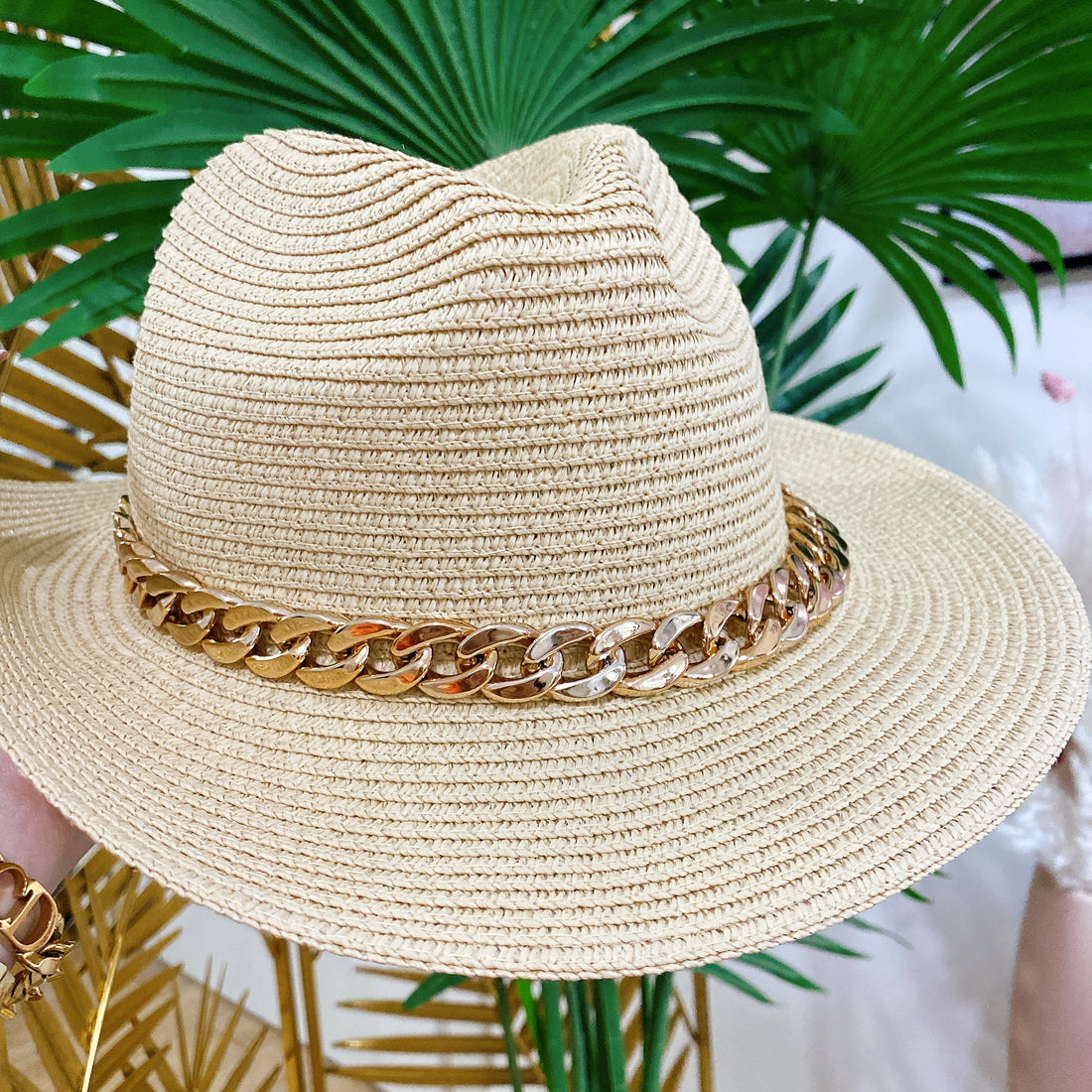 Cappello In paglia catena piccola - R.a. Boutique 