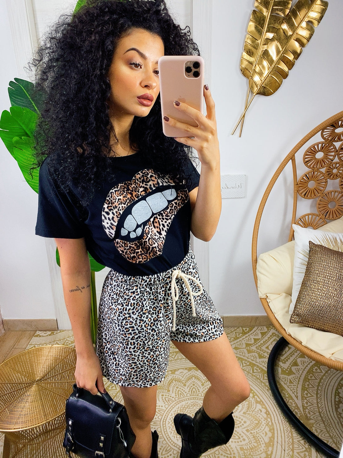 Completo sportivo maglia e short maculato - R.a. Boutique 