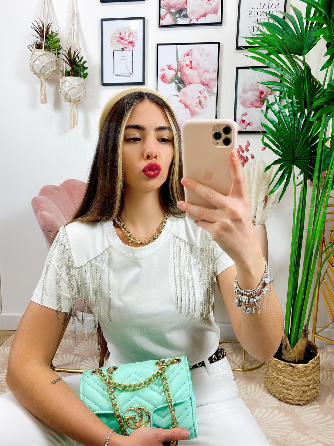 T-shirt con strass - R.a. Boutique 