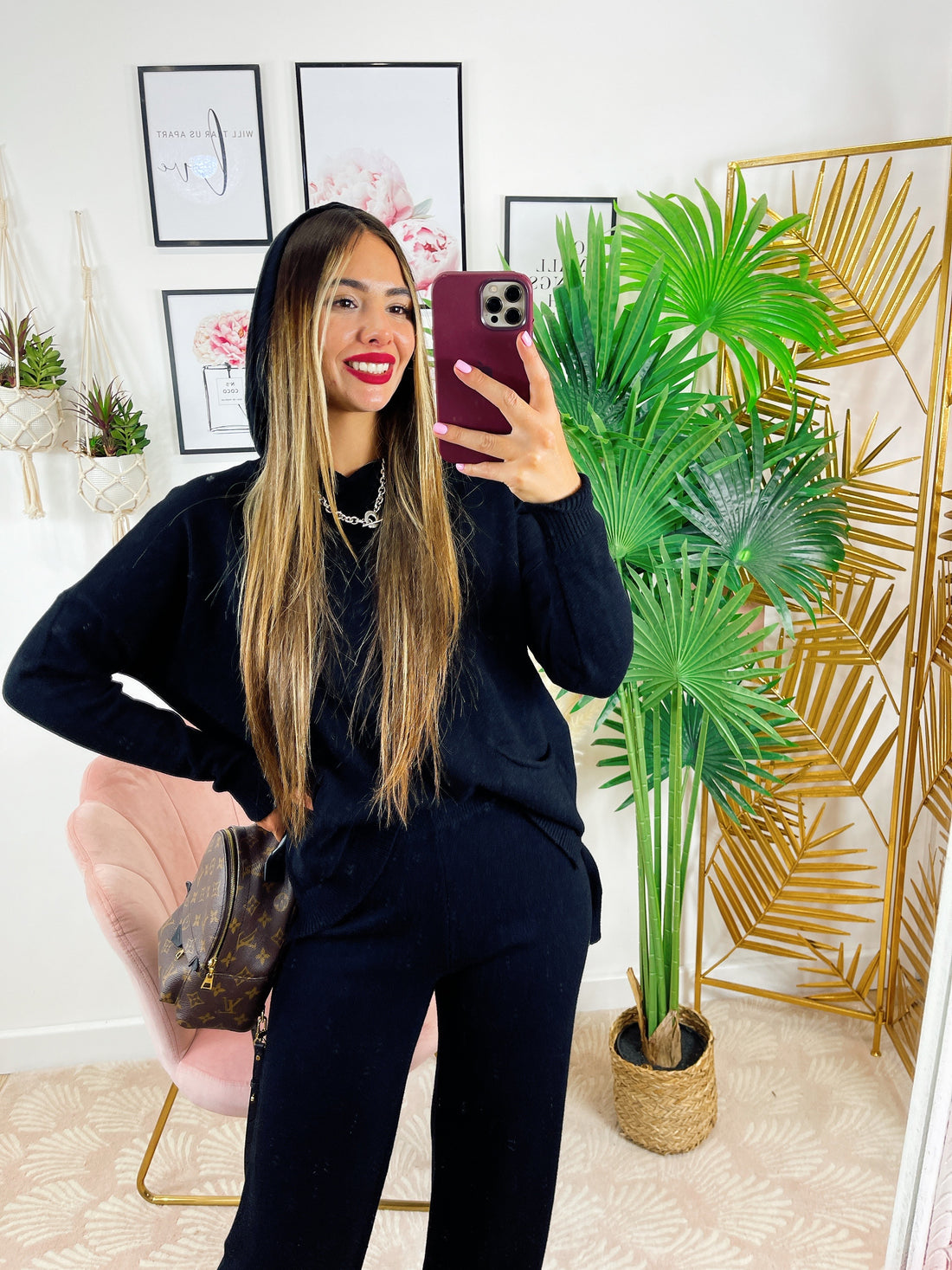 Tuta comfort Nera con cappuccio - R.a. Boutique 