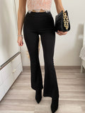 Pantalone a zampa nero - R.a. Boutique 