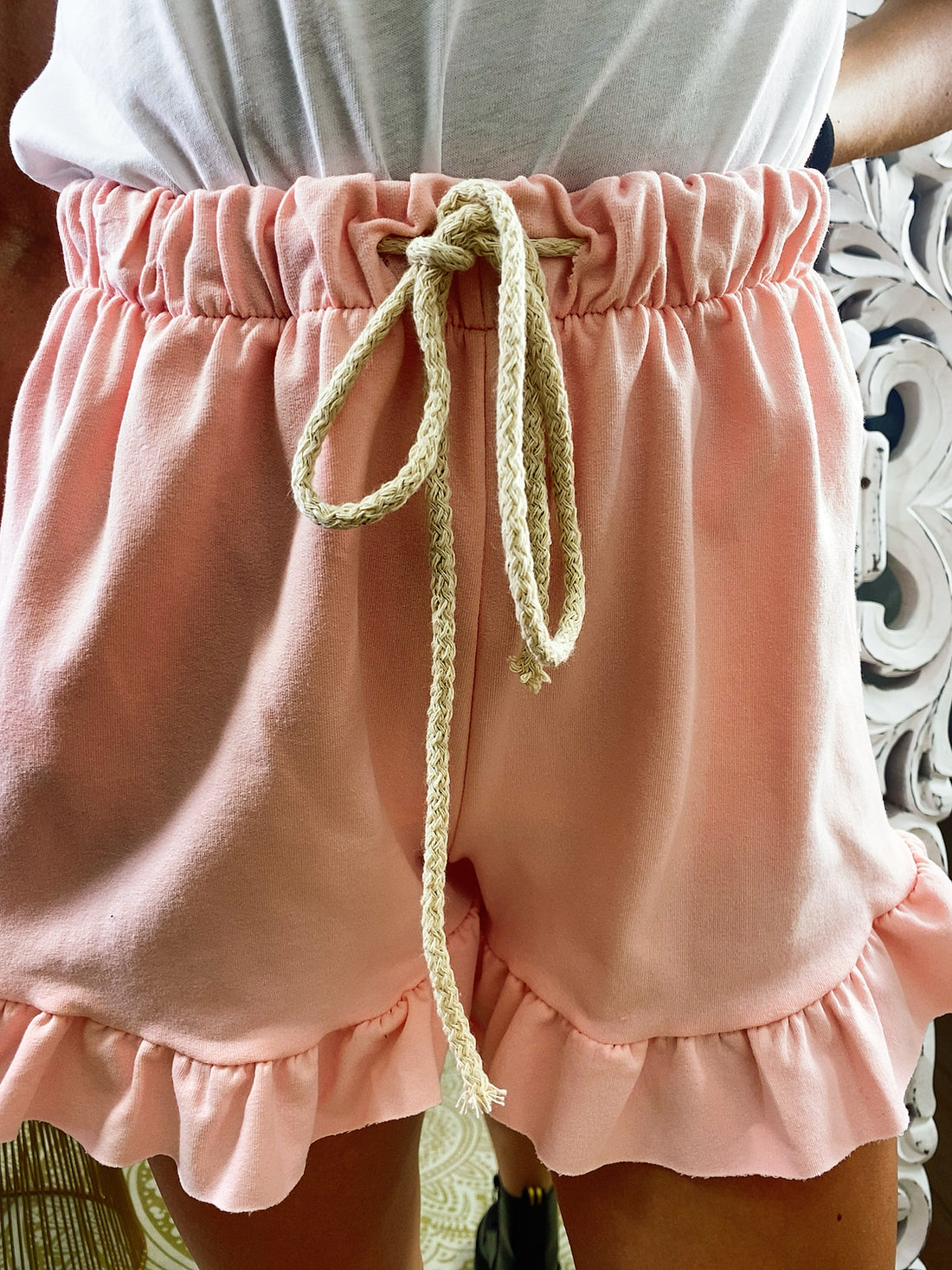 Short rosa con arricciatura - R.a. Boutique 