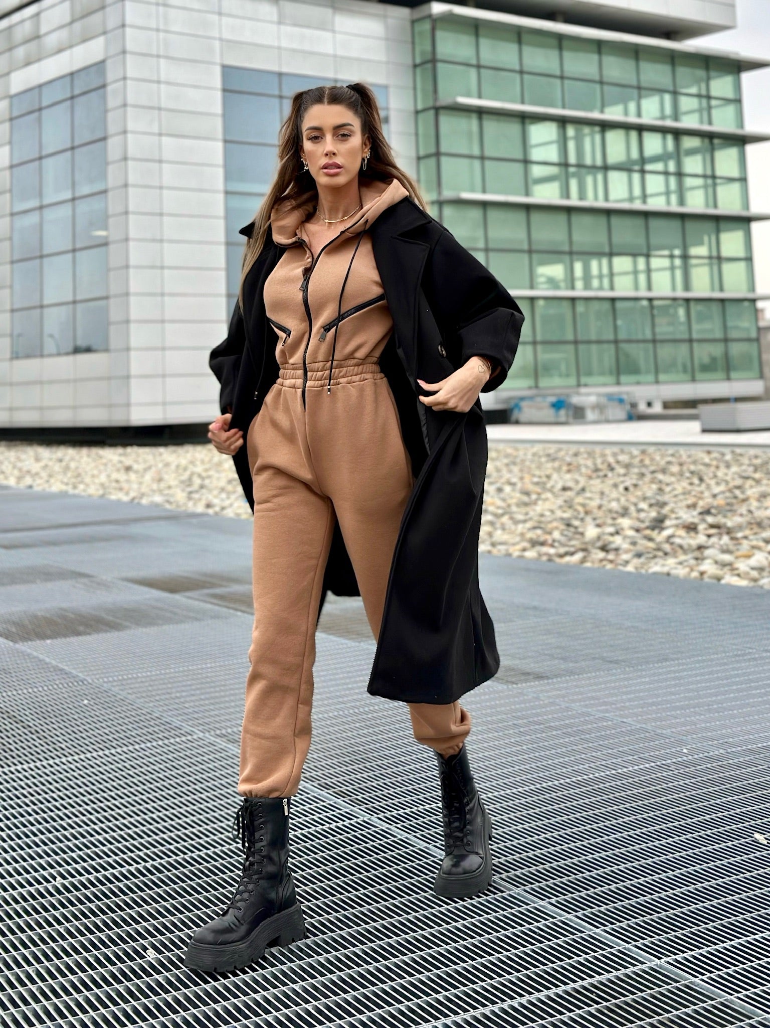 Cappotto over nero - R.a. Boutique 