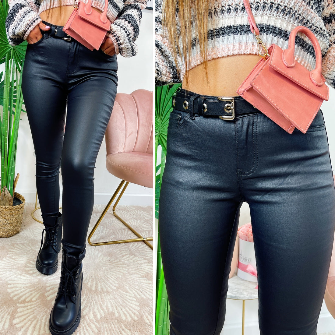 Leggins in jeans nero - R.a. Boutique 