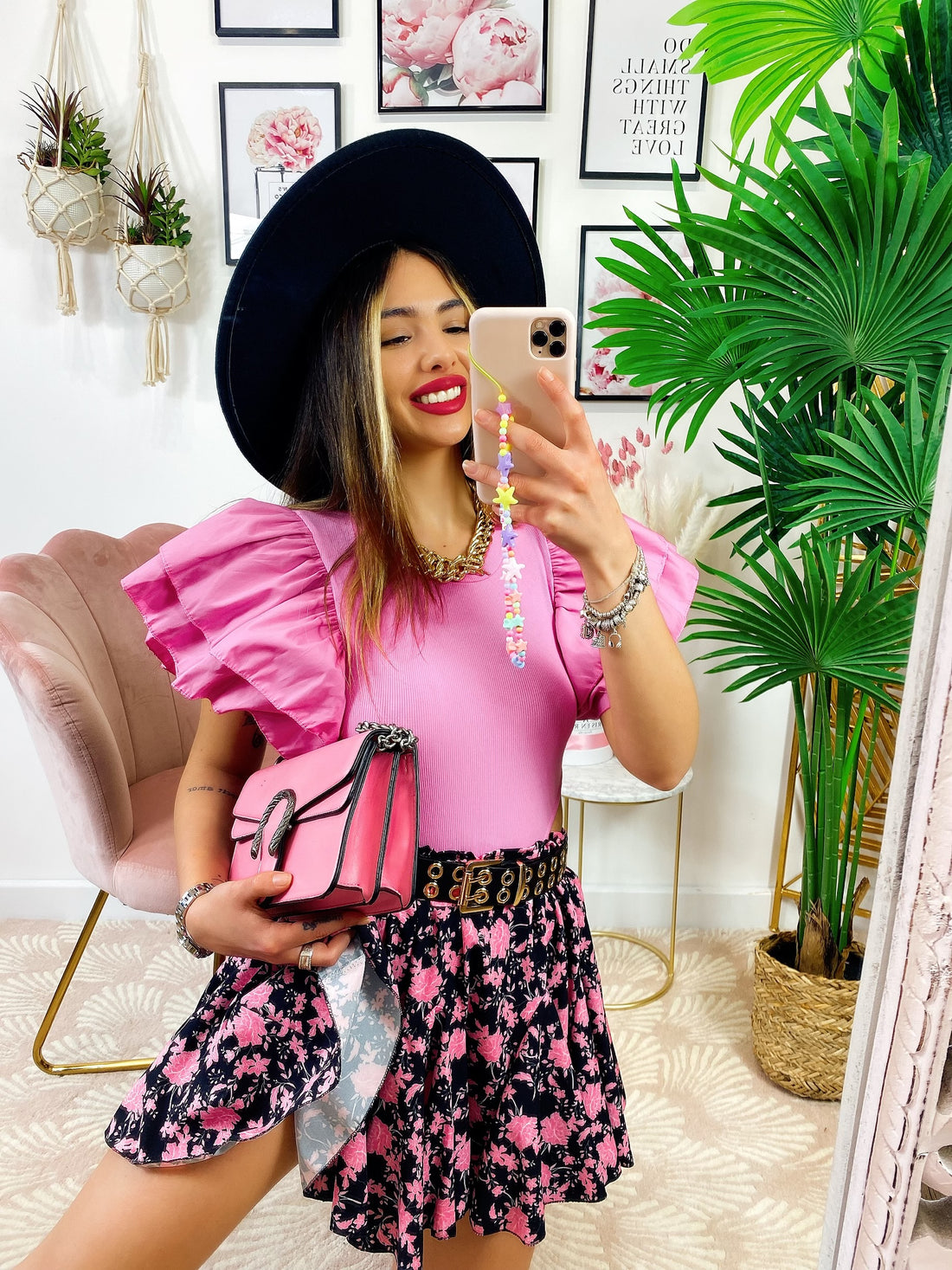 Body con voilant Rosa barbie - R.a. Boutique 