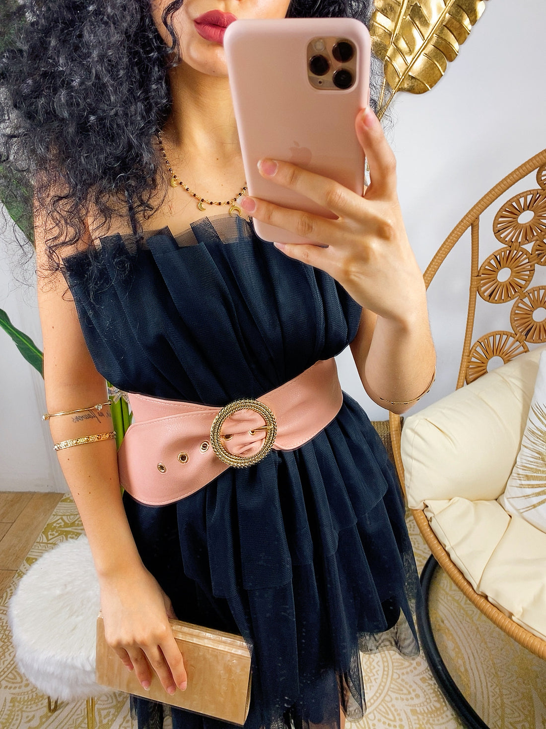 Abito in tulle nero Venere - R.a. Boutique 