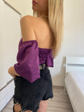 Top purple scollo a cuore - R.a. Boutique 