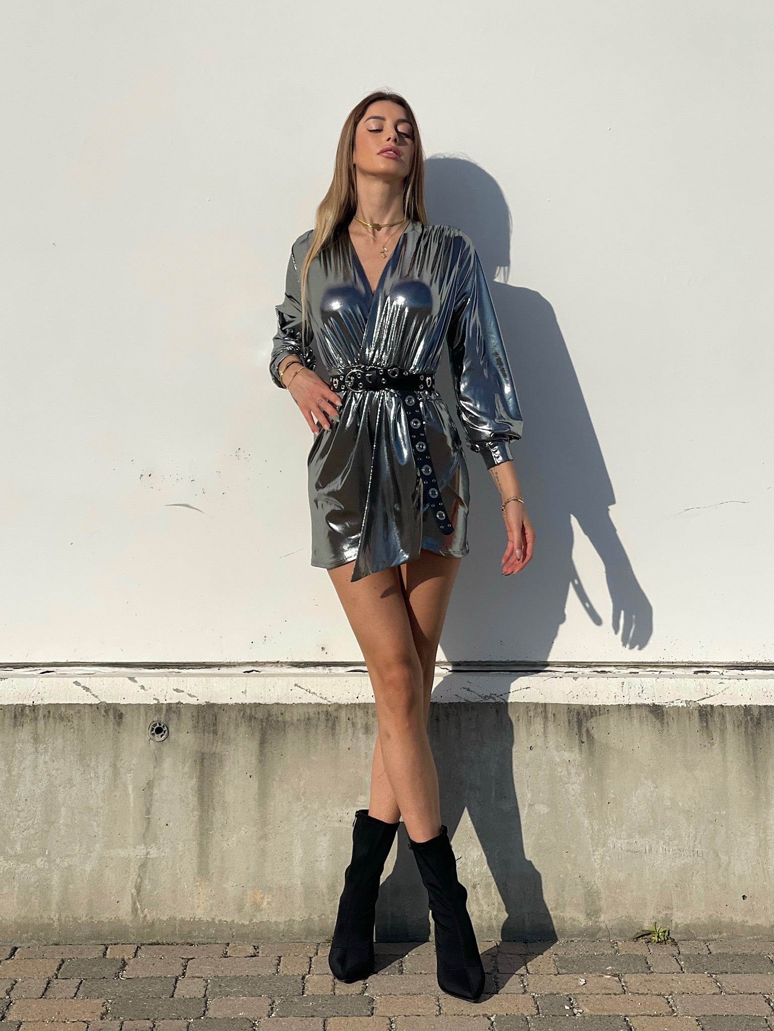 Abito glam night silver - R.a. Boutique 