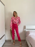 Pantalone vita alta Fuxia - R.a. Boutique 