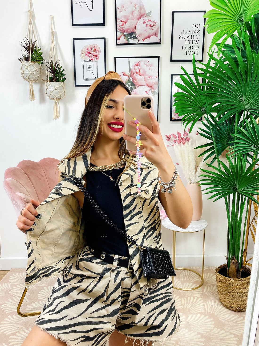 Completo zebrato base beige - R.a. Boutique 