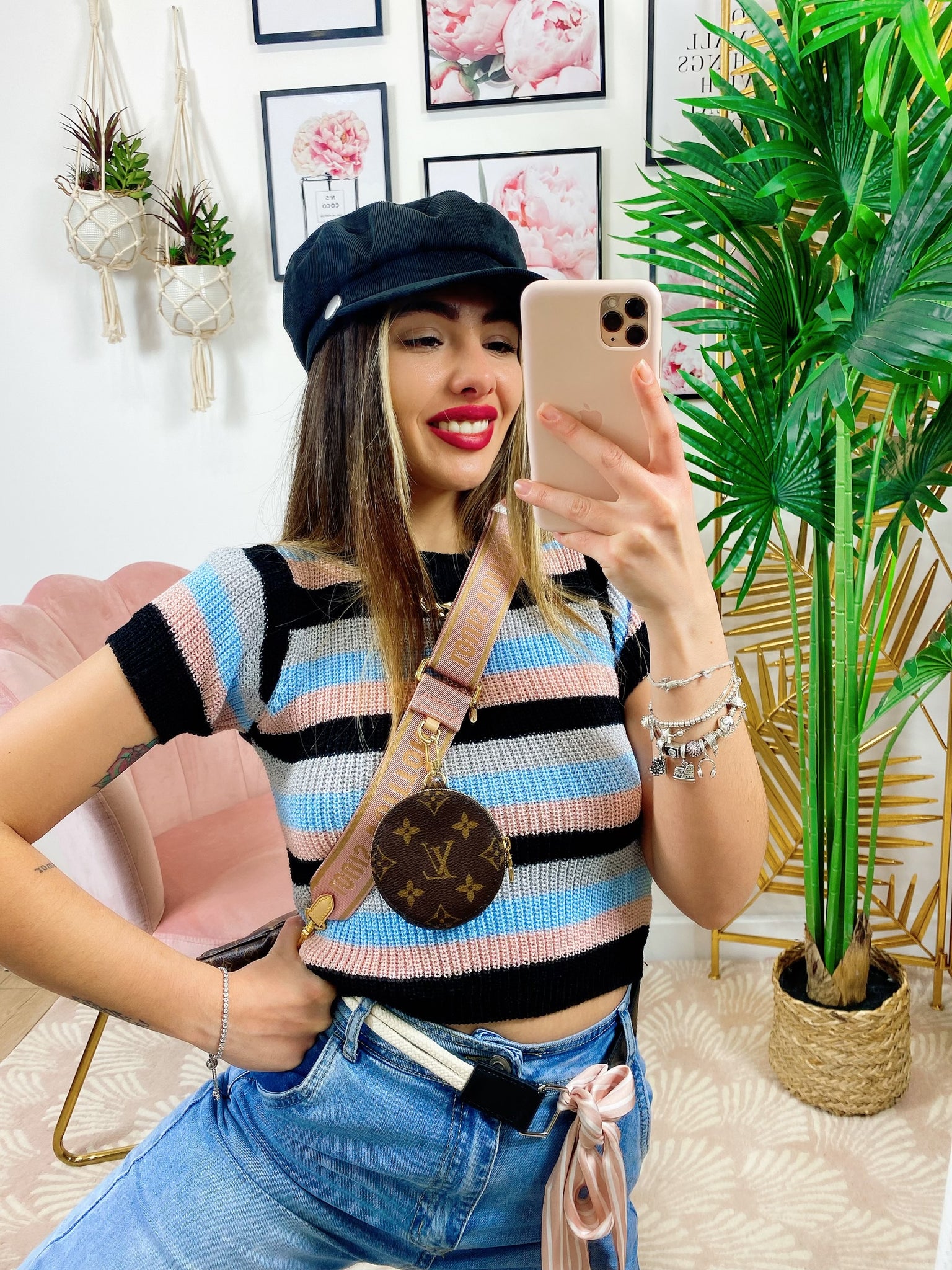 Maglioncino nero grigio rosa - R.a. Boutique 