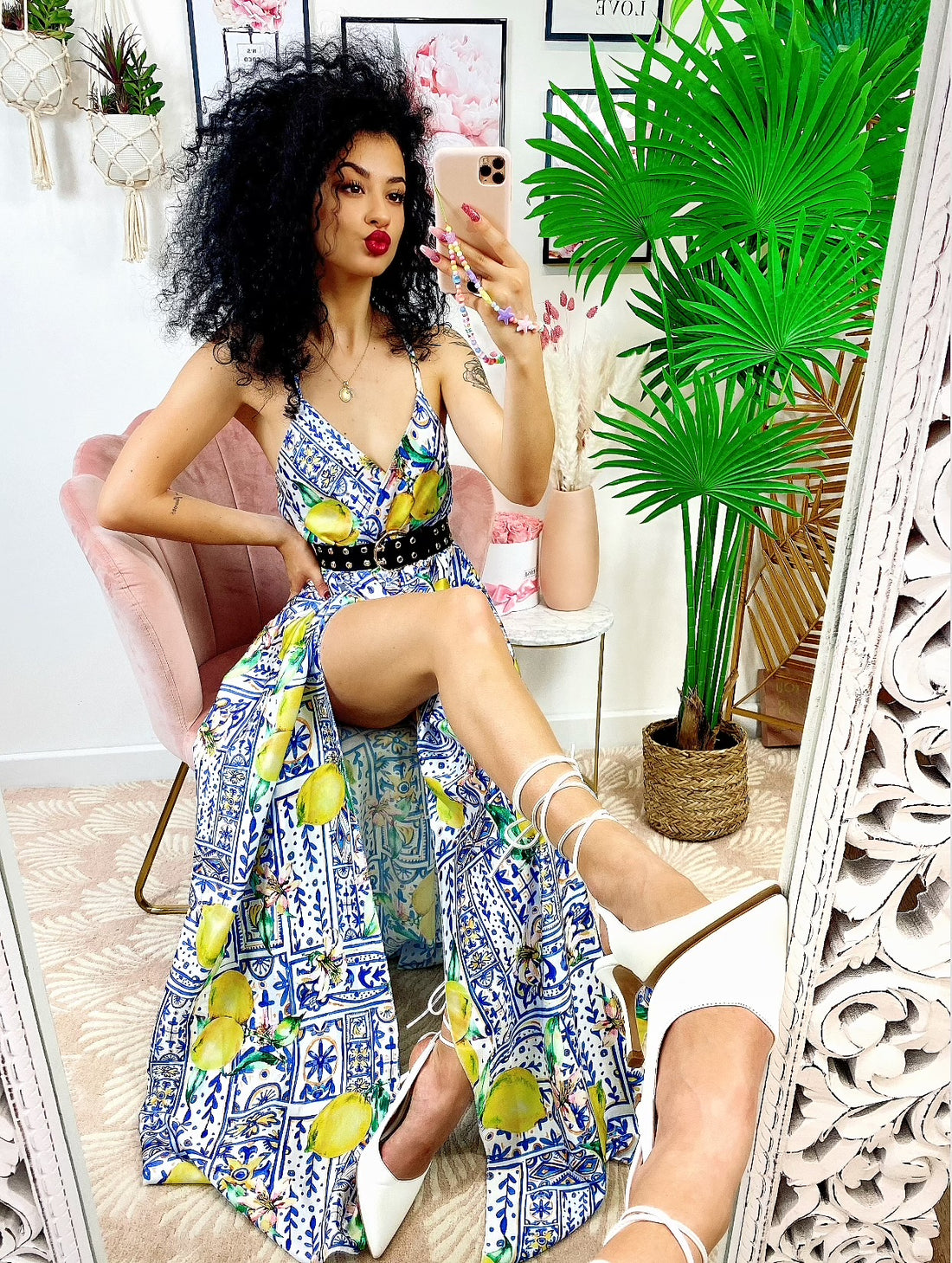 Dress Lungo con maxi spacco Lemon - R.a. Boutique 