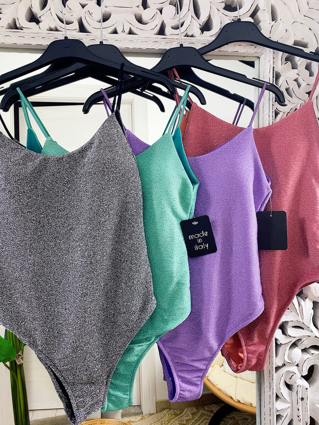 Body/costume glitter schiena aperta - R.a. Boutique 