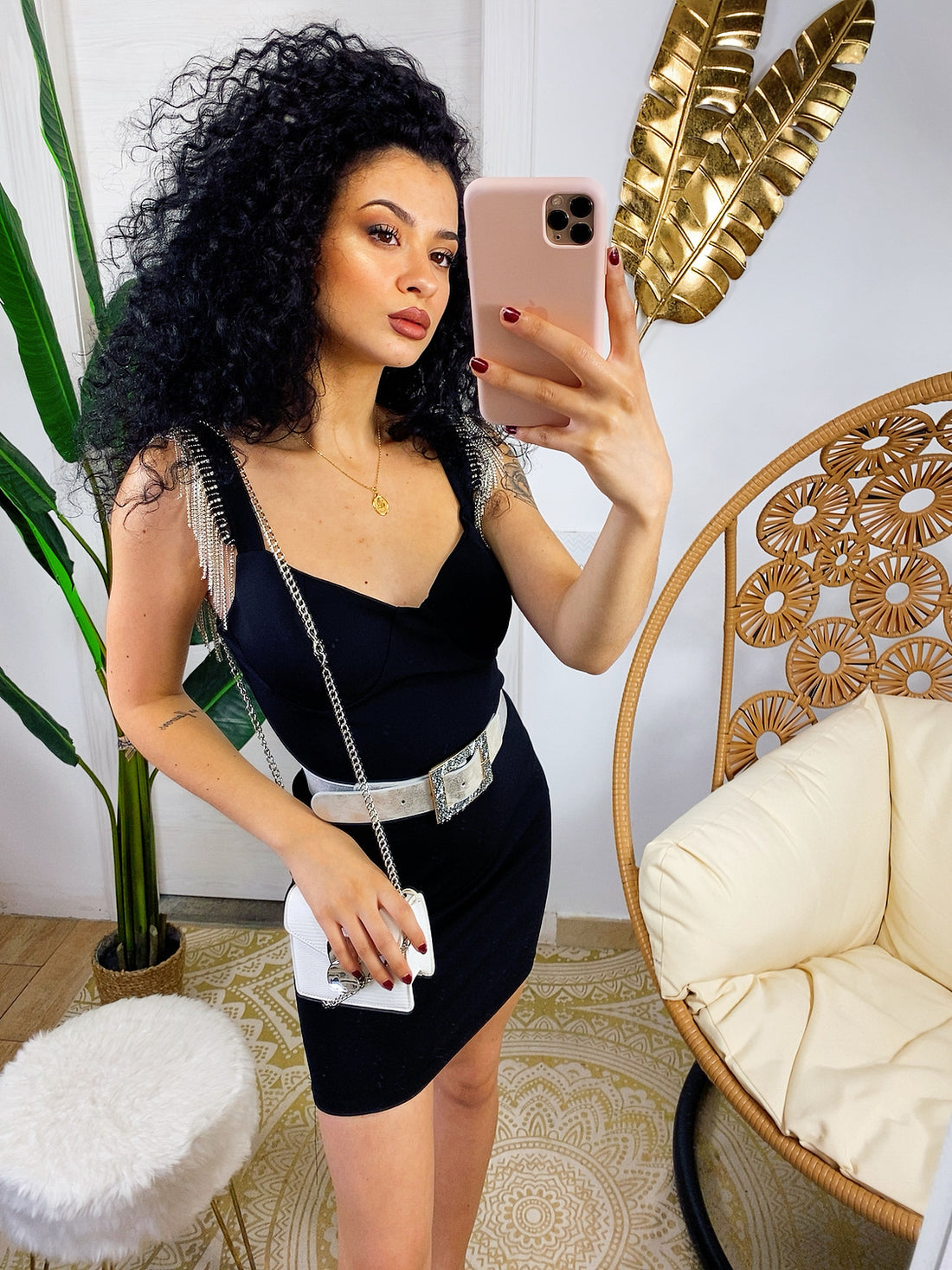 Tubino con frange in strass - R.a. Boutique 