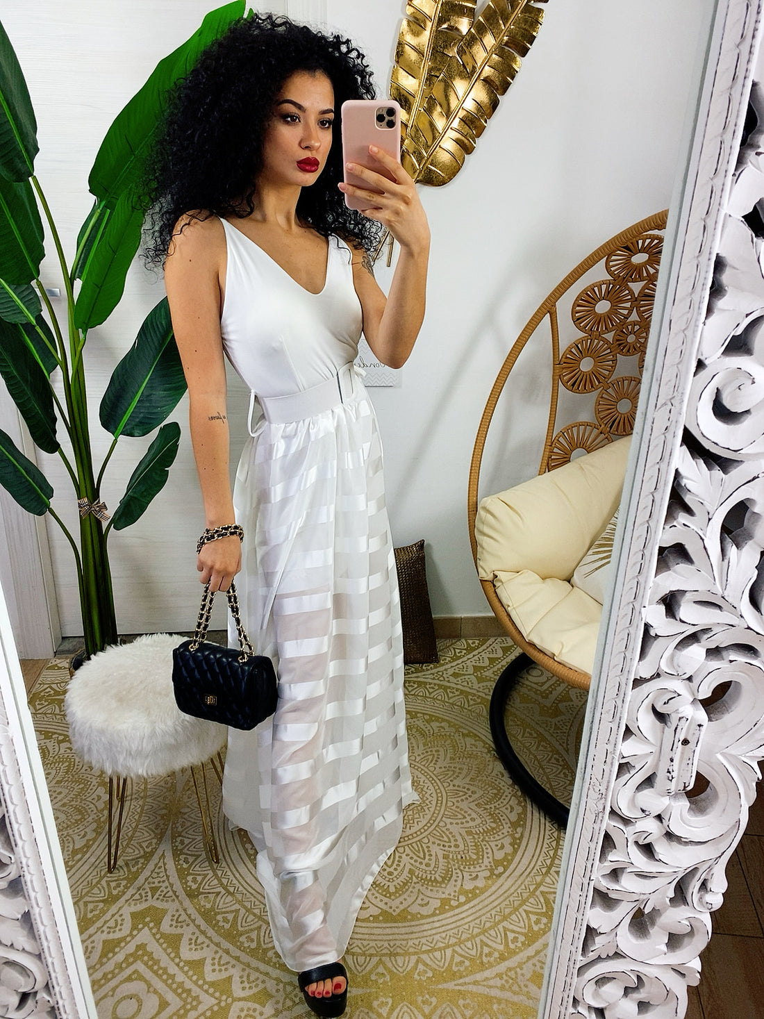 Abito a righe e trasparenze - R.a. Boutique 