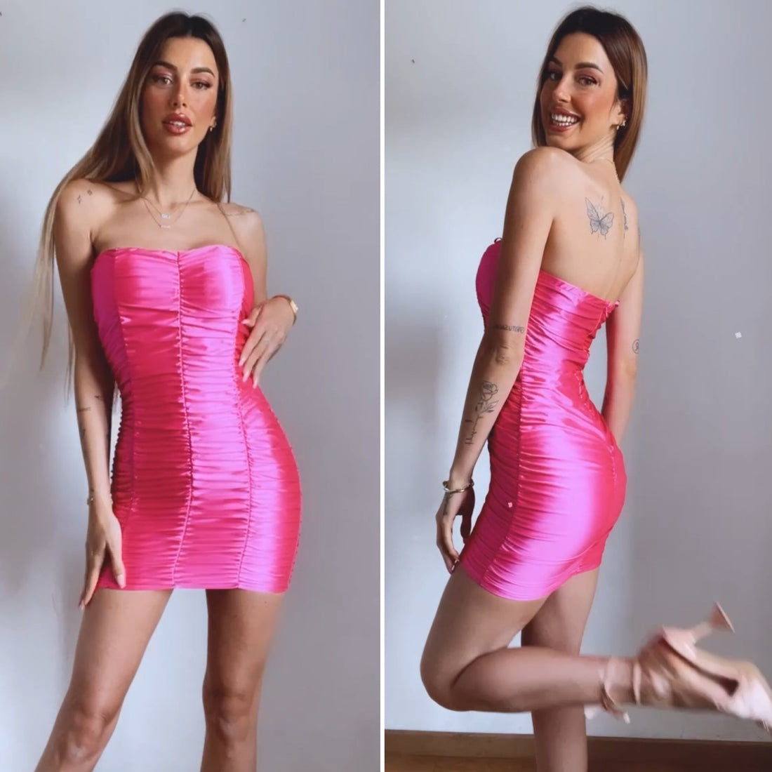 Abito a fascia Fuxia - R.a. Boutique 