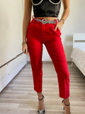 Completo giacca e pantalone strass rosso - R.a. Boutique 