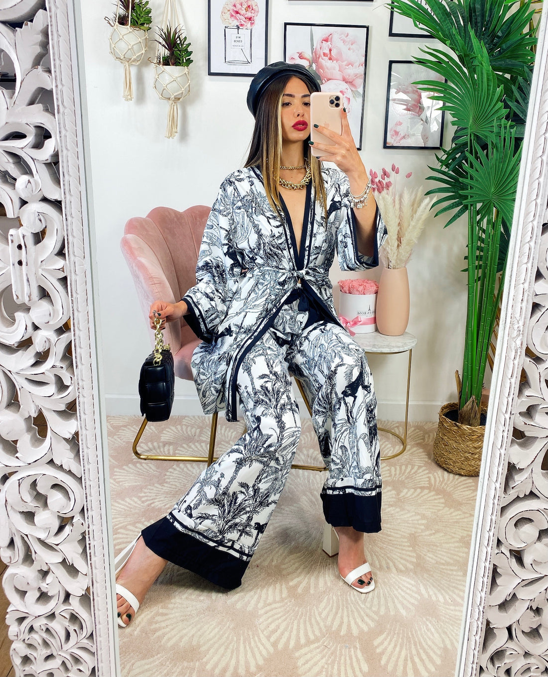 Set kimono e pantalone a zampa - R.a. Boutique 