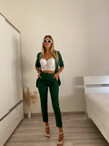 Completo giacca e pantalone verde - R.a. Boutique 