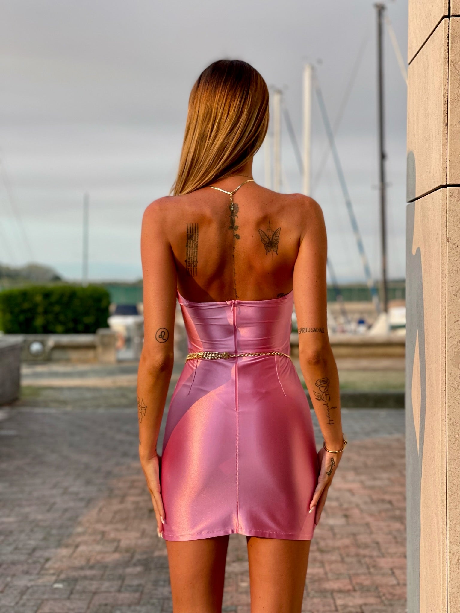 Abito a portafoglio rosa - R.a. Boutique 