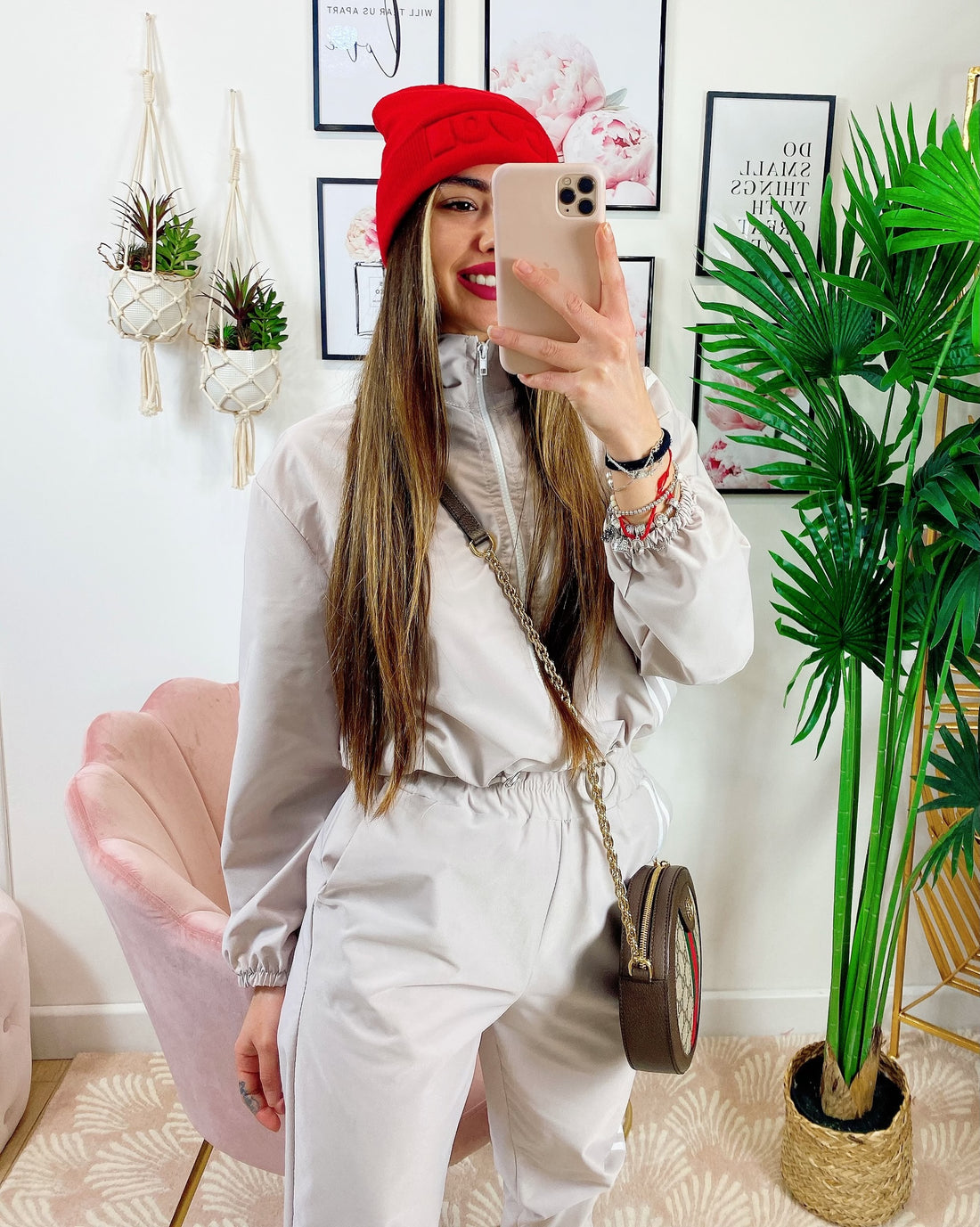 Completo sportivo con righe Beige - R.a. Boutique 