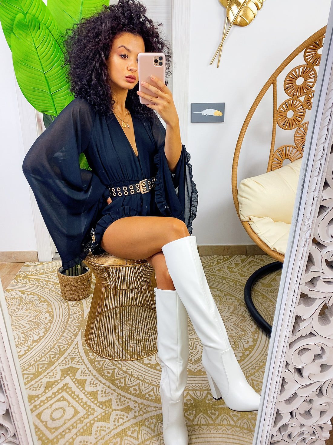 Tutina manica larga nera - R.a. Boutique 