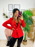 Blazer con bottoni Rosso - R.a. Boutique 