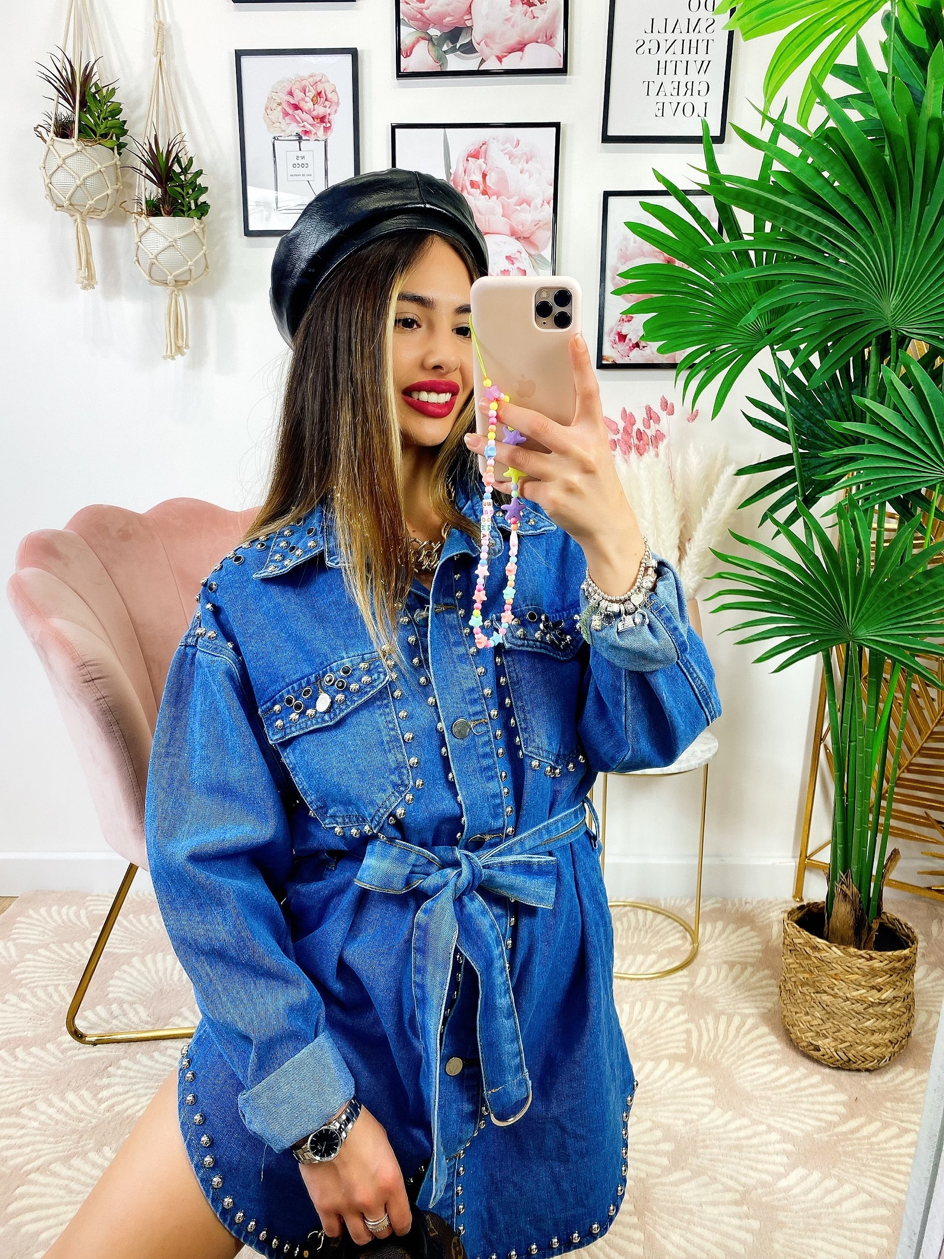 Abito Denim con borchie - R.a. Boutique 