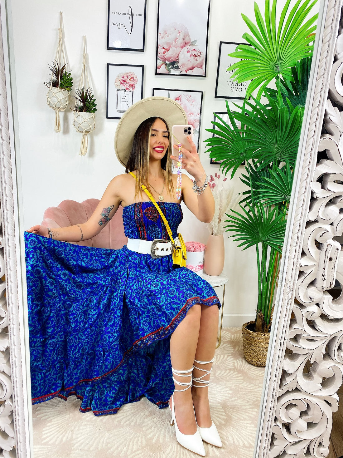 Abito Gonna asimmetrica azzurro - R.a. Boutique 