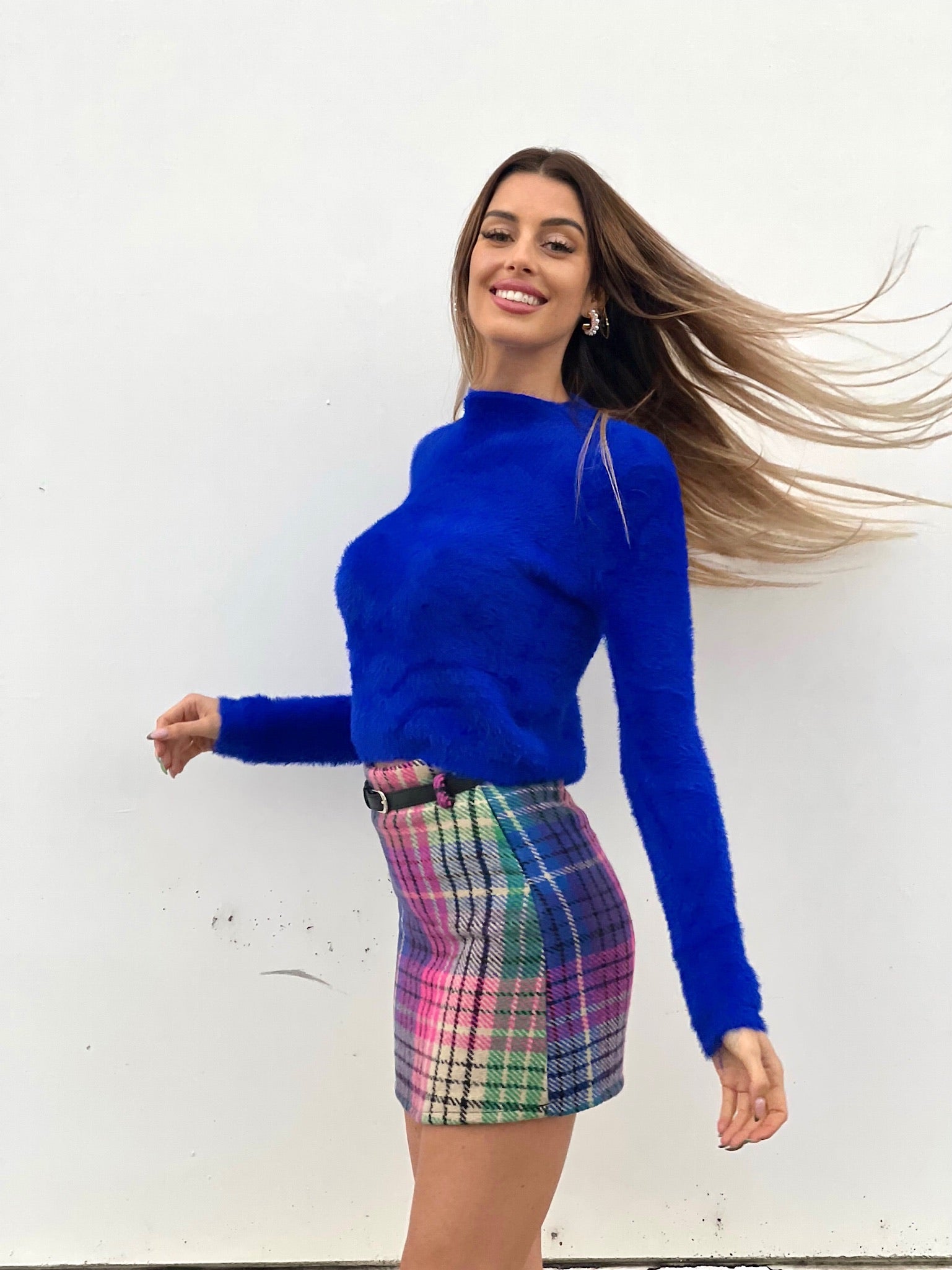 Maglioncino morbidissimo blu elettrico - R.a. Boutique 