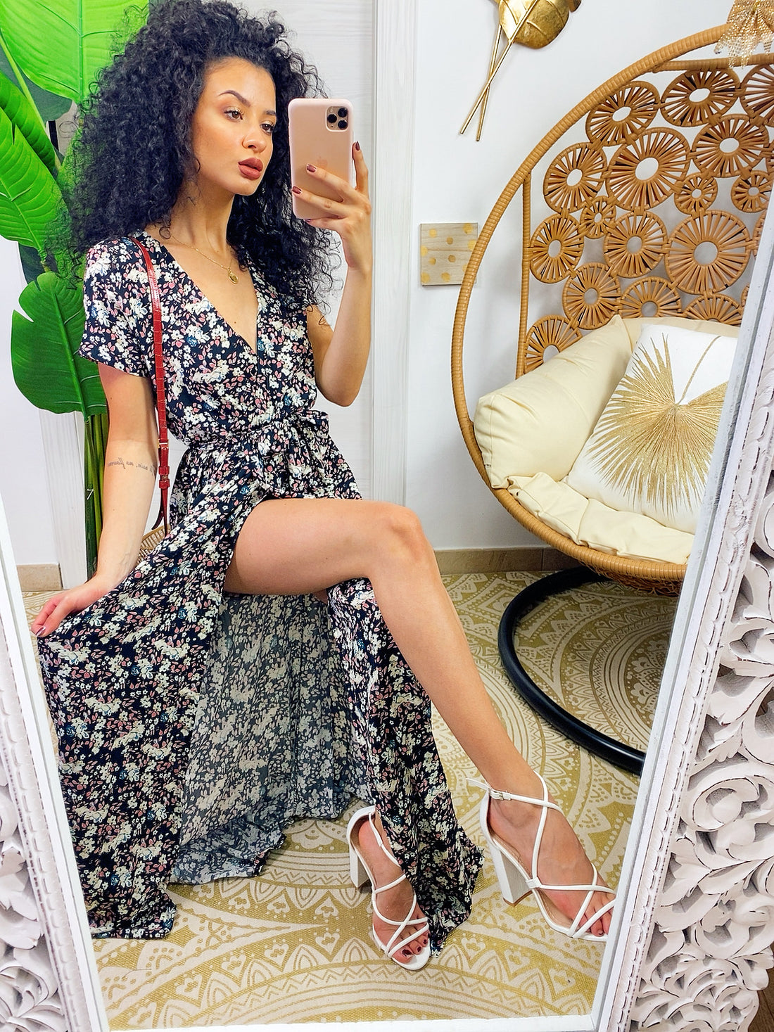 Abito a fiorellini lungo - R.a. Boutique 